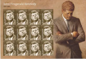 John Fitzgerald Kennedy 1917-1963, JFK (Sheet of 12) First-Class Mail Forever Postage Stamps 2017 Scott #5175