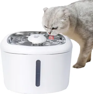 jovani Cat Water Fountain - 2.5L/85oz Pet Fountain Super Silent Pet Water Fountain - Water Fountains for Cats Indoor - Faucet Cat Fountain - Quiet Water Pump - Suitable for Cats and Dogs