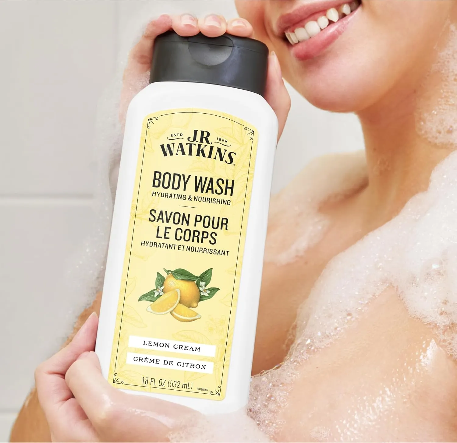 J.R. Watkins Body Wash Lemon Cream, 18 fl oz, 2 Pack