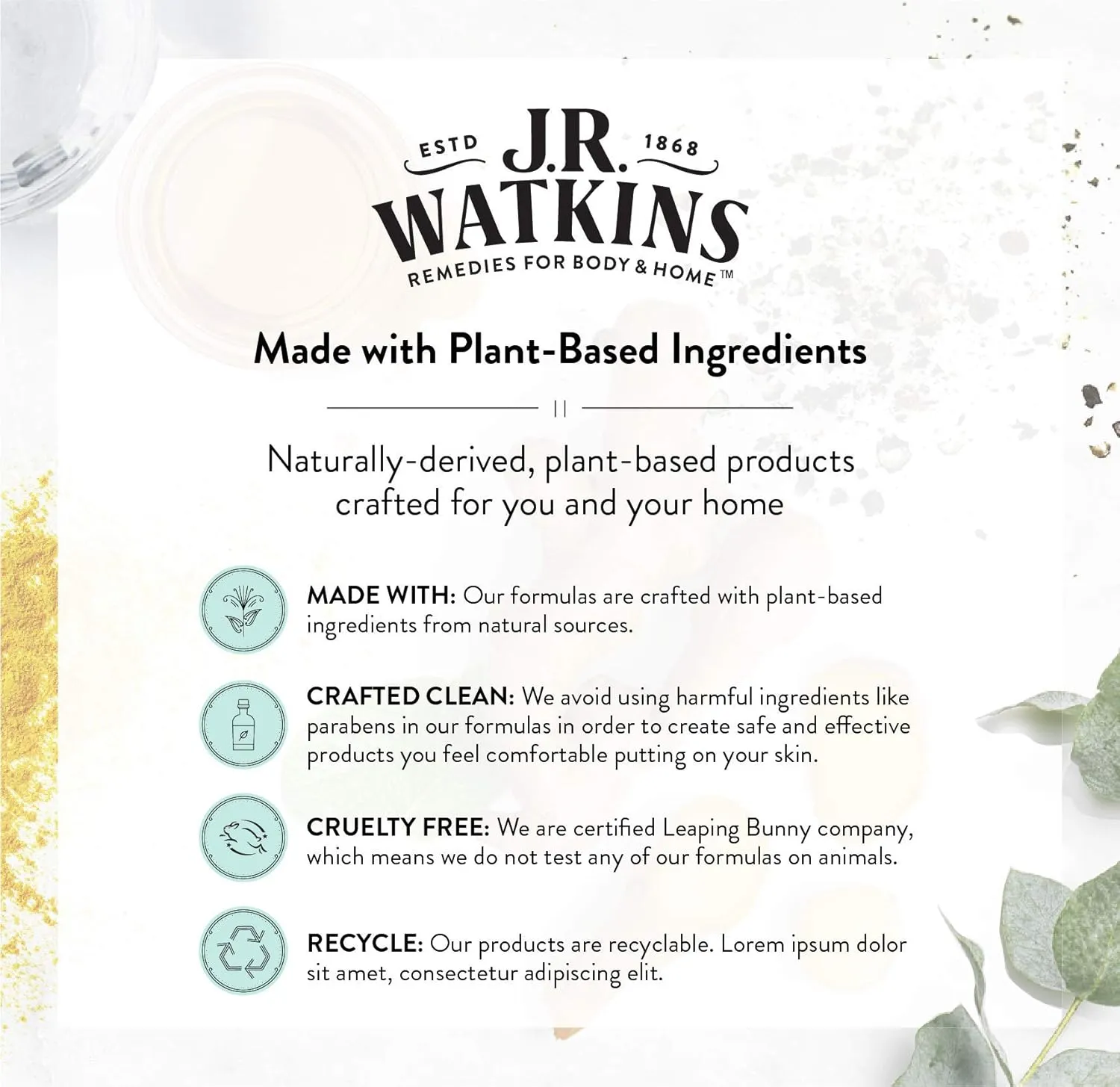 JR Watkins Natural Daily Moisturizing Body Wash, Wintergreen & Sprice, 6 Pack, Hydrating Shower Gel for Men and Women, Free of SLS, USA Made and Cruelty Free, 18 Fl Oz (Pack of 6)