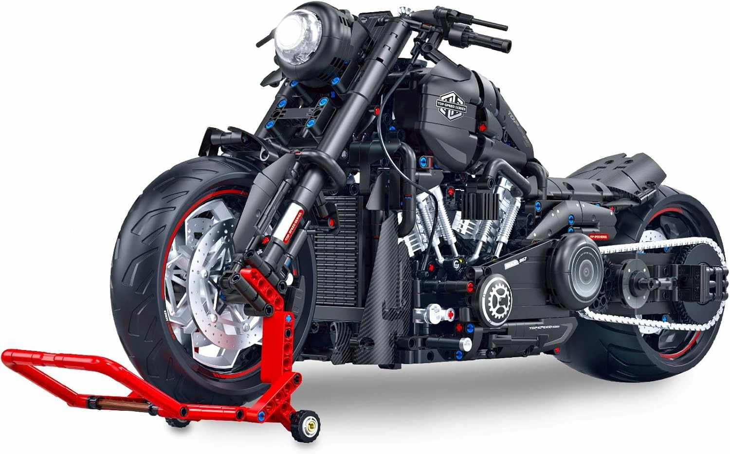 JTBBOY 1:5 Scale Motercycle Big Building Set, 21 in Length, Authentically Detailed Build and Display Model, Scale Model Car Gift for Adults, for Home or Office Décor(2050PCS)