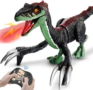 Jurassic Remote Control Therizinosaurus Walking Dinosaur Toys, Boys 3-7, RC Robot Dinosaur with Mist Spray/Light, Christmas Stocking Stuffers