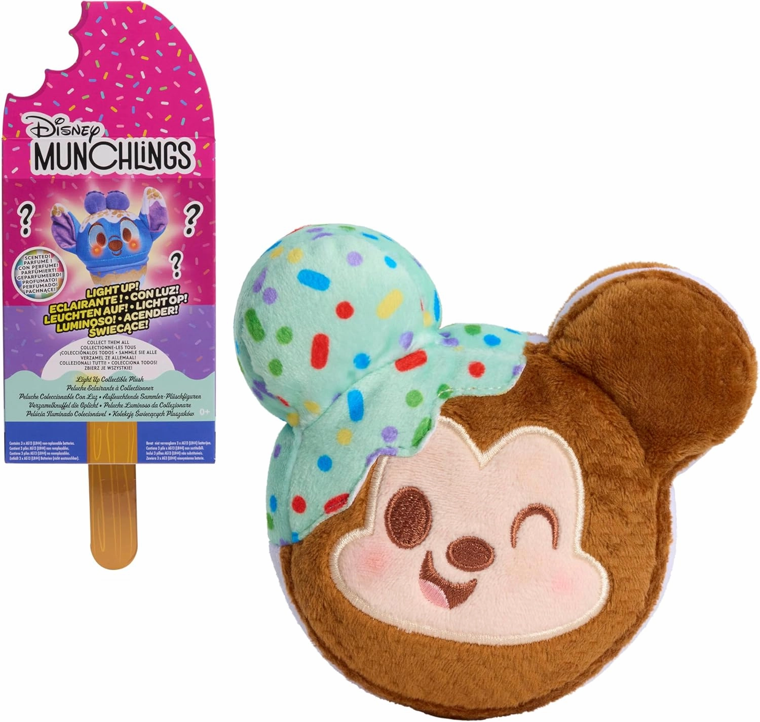 Just Play Disney Munchlings Light-Up Scented Collectible Plush, Kids Toys for Ages 0  by