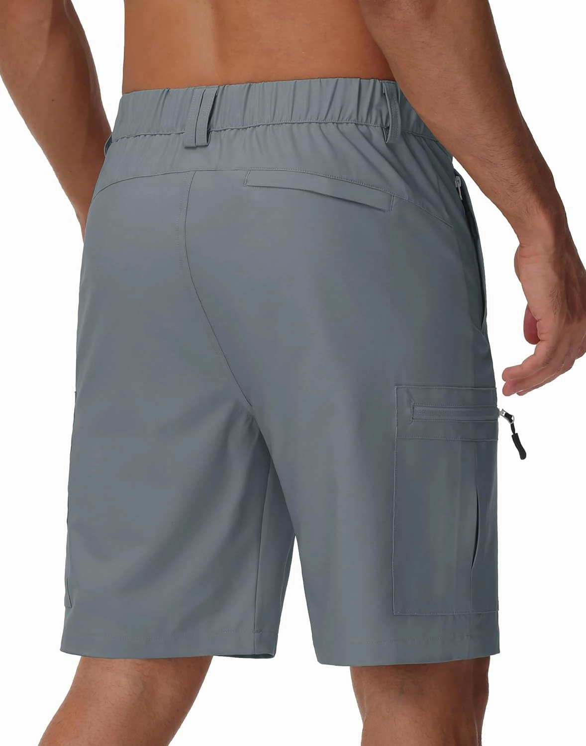 JWM Men's 9" Hiking Cargo Shorts - Lightweight Stretch Qucik Dry Casual Travel Golf Work Fishing Shorts with 5 Zipper Pockets