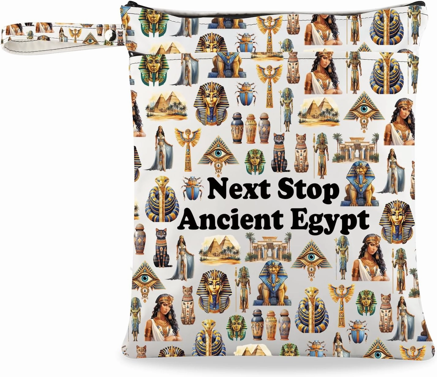 JXGZSO Ancient Egyp Trip Gift Next Stop Ancient Egypt Wristlet Grocery Bag Ancient Egypt Lover Gift Africa Travel Gift