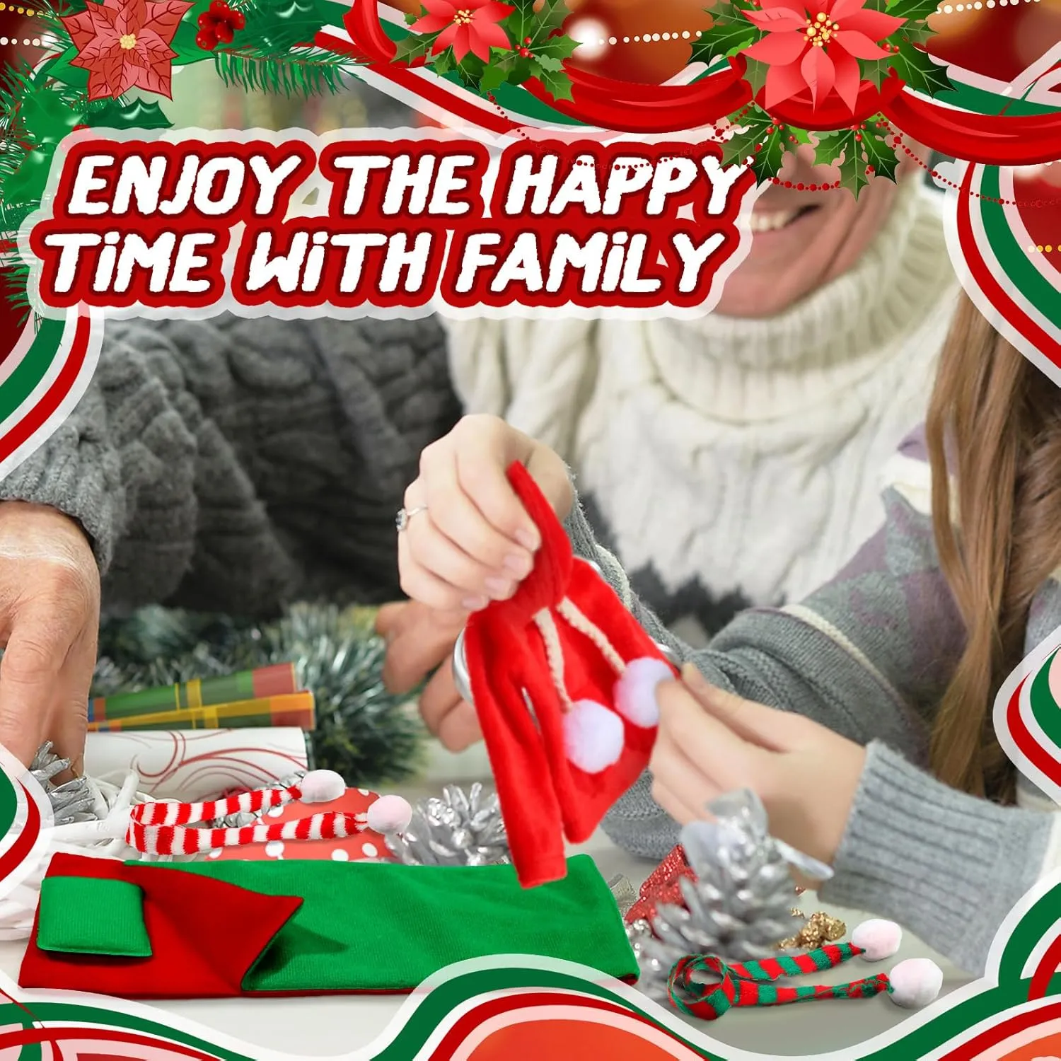 Kacctyen 11 Pcs Christmas Accessories Christmas Doll Clothes Sets Include Scooter Sleeping Bag Hoodie Scarf Glasses Pillow Shoes Scarf for Doll Decor