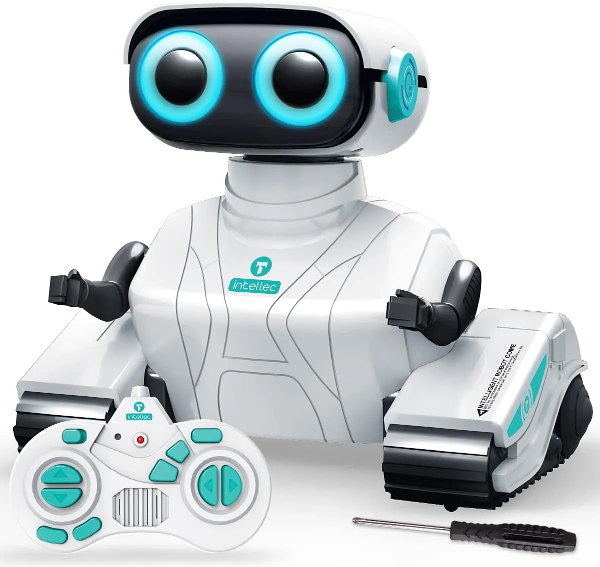 KaeKid Robots for Kids, 2.4Ghz Remote Control Robot Toys with LED Eyes & Flexible Arms, Dance & Sounds, RC Toys for 3 4 5 6 7 8 Year Old Boys Girls (White)