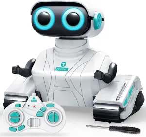 KaeKid Robots for Kids, 2.4Ghz Remote Control Robot Toys with LED Eyes & Flexible Arms, Dance & Sounds, RC Toys for 3 4 5 6 7 8 Year Old Boys Girls (White)