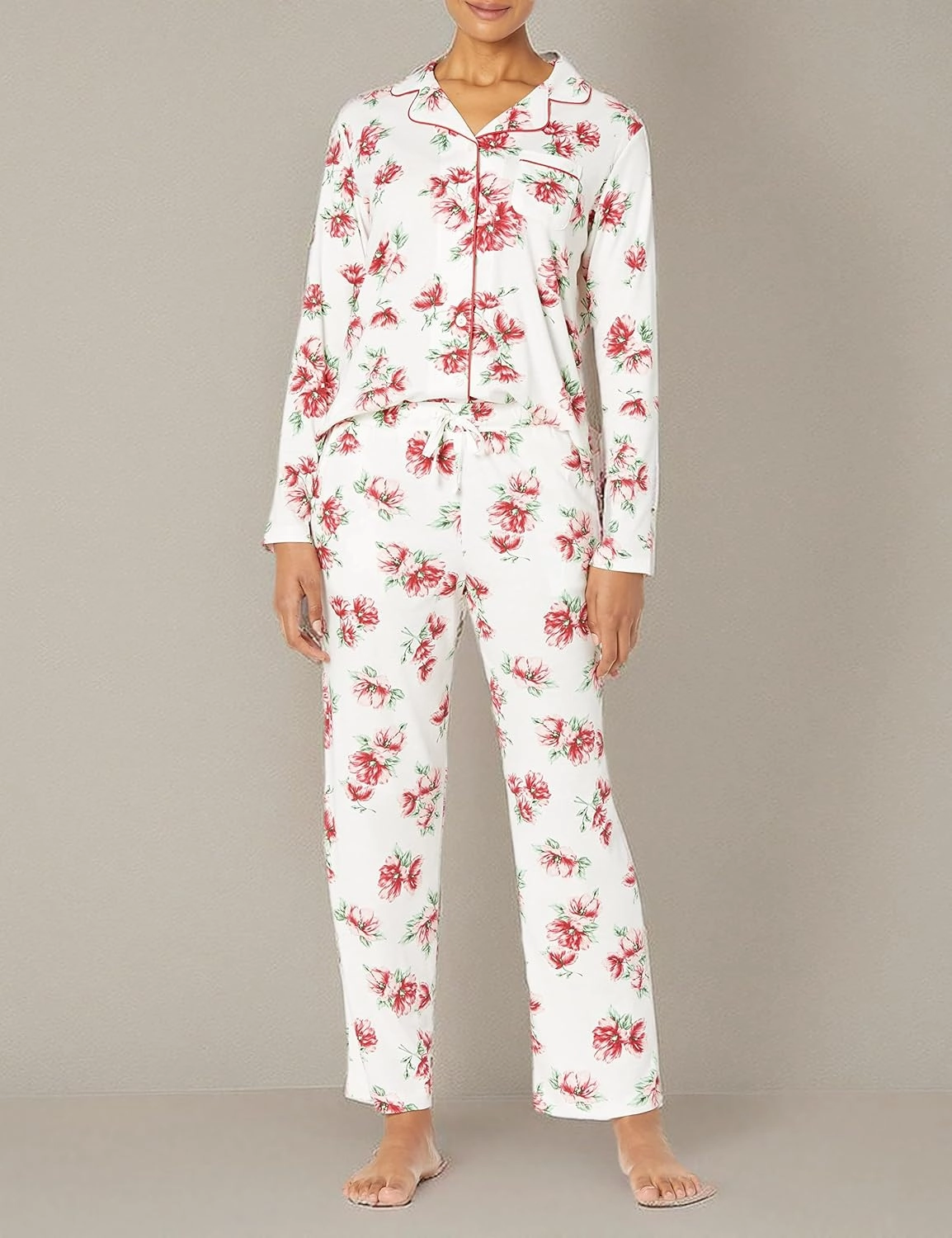 Karen Neuburger Women's Long-Sleeve Fleece Pajama Set