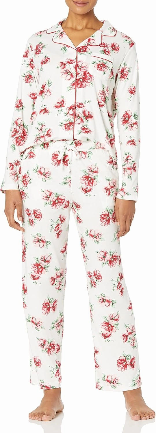 Karen Neuburger Women's Long-Sleeve Fleece Pajama Set