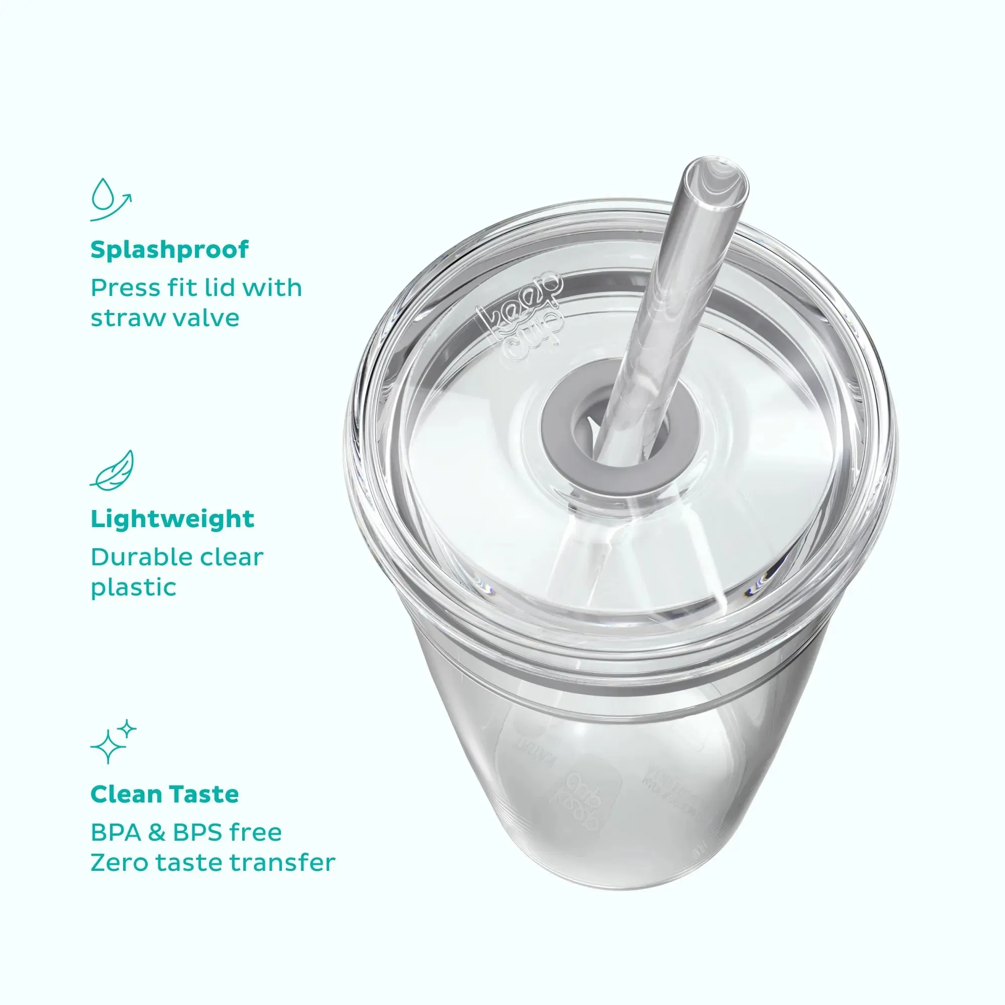 KeepCup Original Clear Plastic Cold Cup - Boba