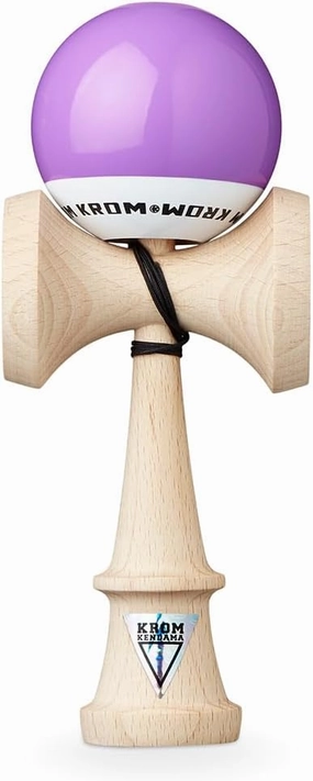 Kendama Toy POP LOL Lavender - High Wood Quality - Extra Strong - for Beginner and Pro - Gift Pack : Extra String   Stickers