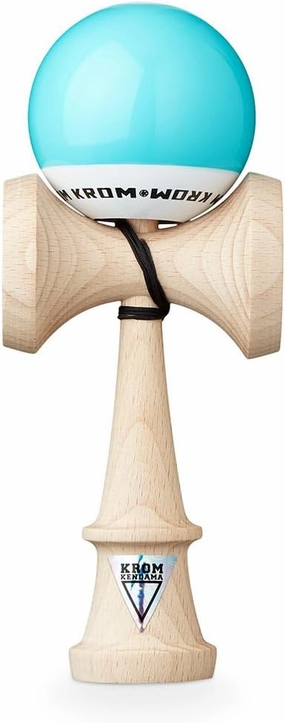 Kendama Toy POP LOL Sky Blue - High Wood Quality - Extra Strong - for Beginner and Pro - Gift Pack : Extra String   Stickers