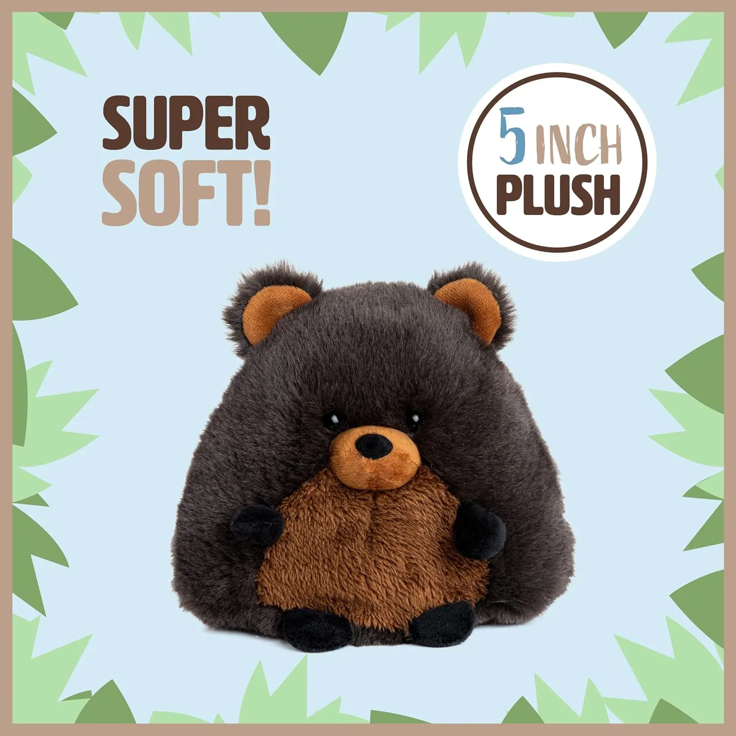 KIDS PREFERRED Sustain a-mals Kai The Black Bear Stuffed Animal Plush, Made with Recycled Materials