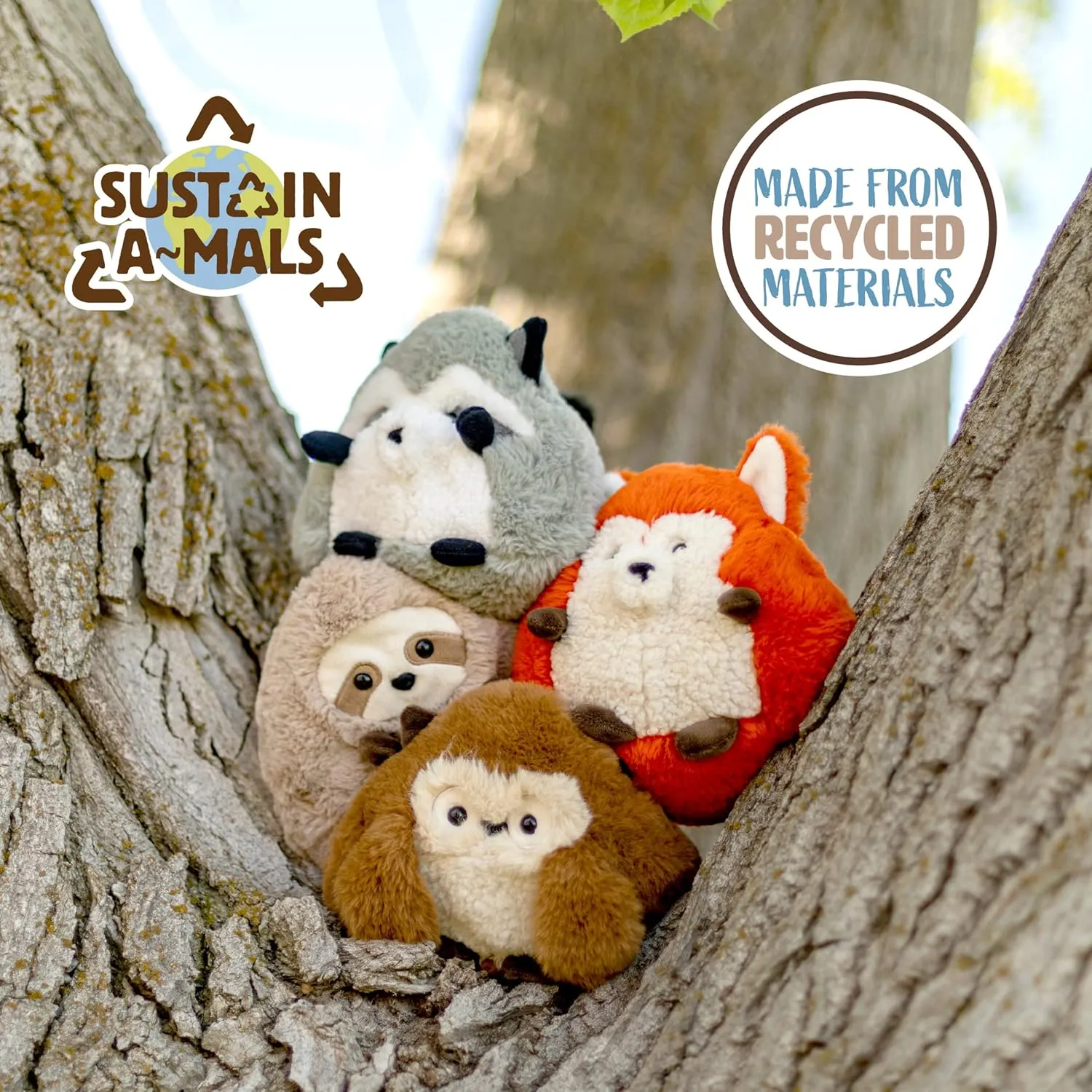 KIDS PREFERRED Sustain a-mals Kai The Black Bear Stuffed Animal Plush, Made with Recycled Materials