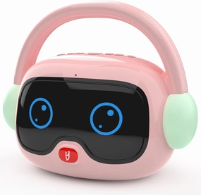 Kids Audio Player,Early Educational Learning Toy with Music,Bedtime Story Singing,Gift Present for 10-48 Month Baby,Screen-Free Listening Experience for Stories,Nightlight,Bluetooth (Pink)