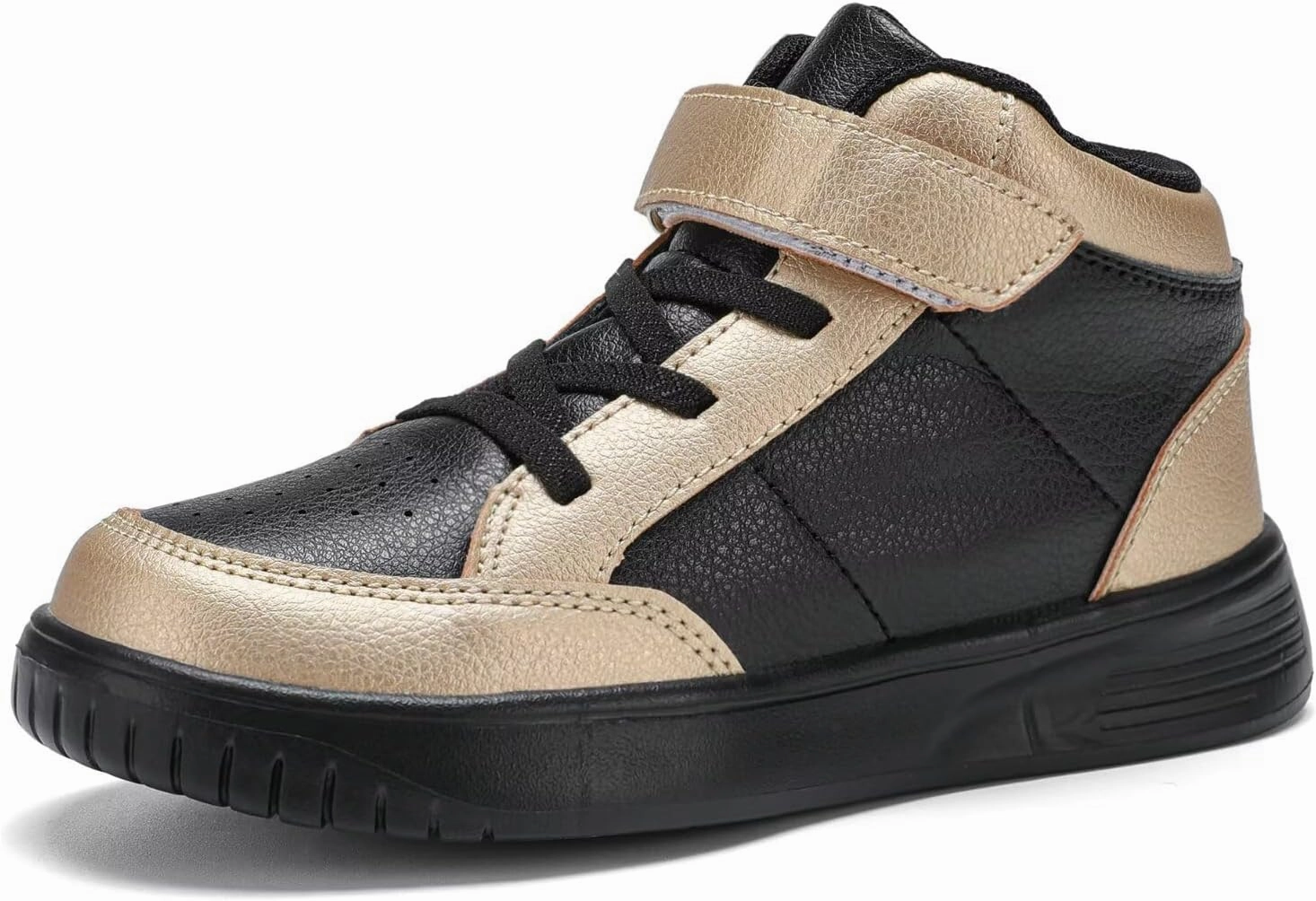 Kids Sneakers Boys Running Shoes Girls High Top Casual Lightweight Classic Adjustable Strap Sneakers