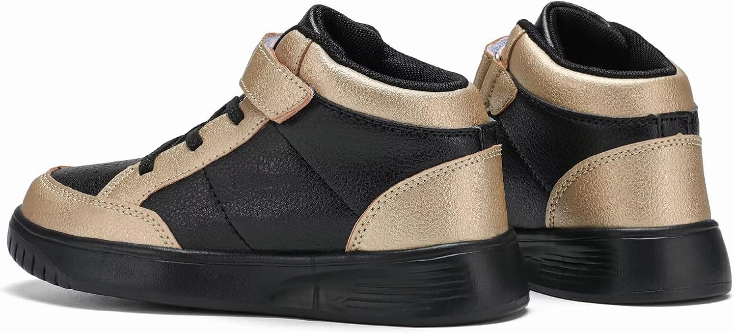 Kids Sneakers Boys Running Shoes Girls High Top Casual Lightweight Classic Adjustable Strap Sneakers