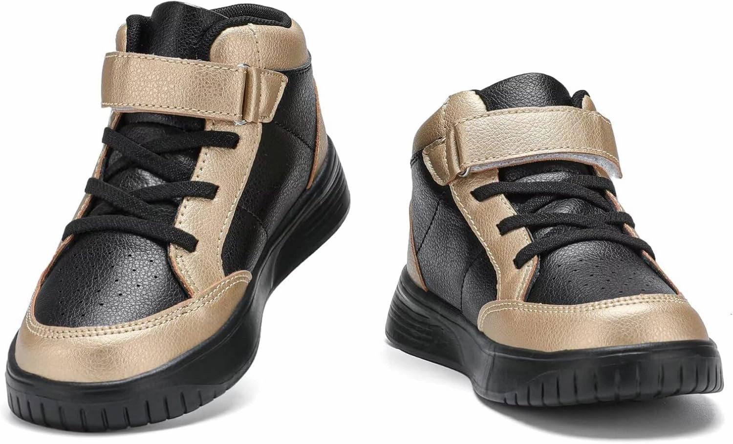 Kids Sneakers Boys Running Shoes Girls High Top Casual Lightweight Classic Adjustable Strap Sneakers