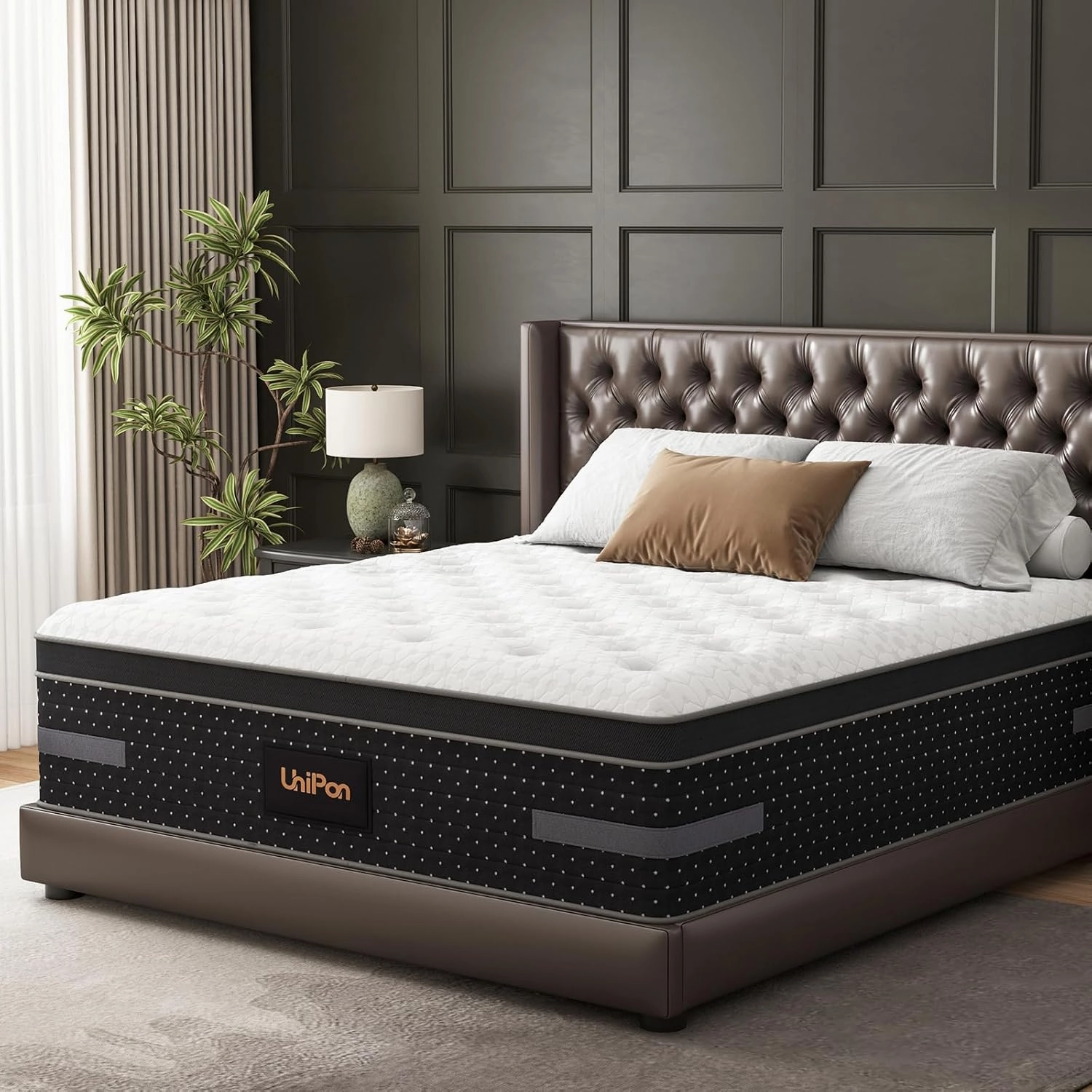 King Mattress, 14 Inch Hybrid Mattresses with Extra Lumbar & Shoulder Support Medium Firm Motion-Isolation Bed in a Box for Pain Relief Deep Sleep Fiberglass Free - No Odor, 365 Night Trial
