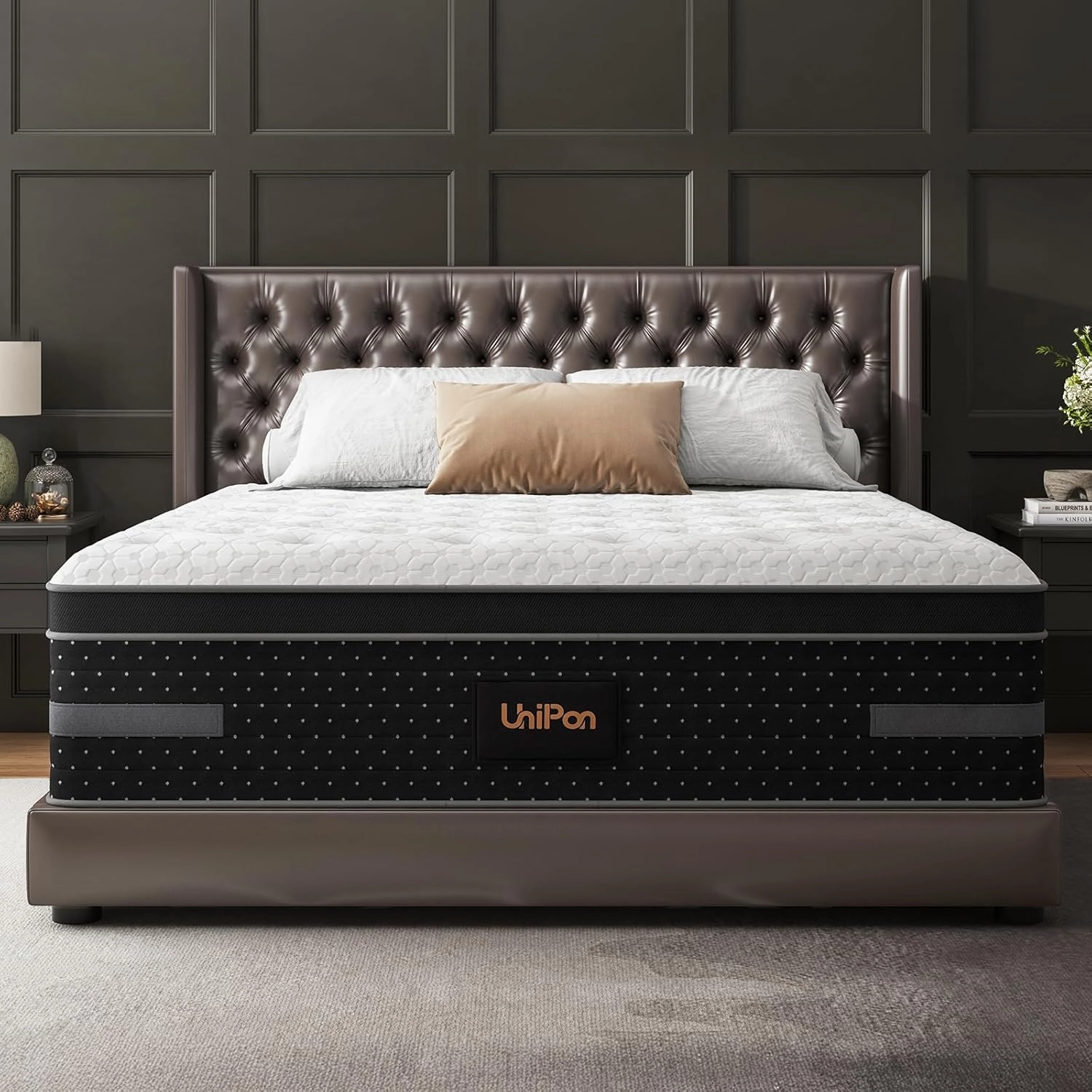 King Mattress, 14 Inch Hybrid Mattresses with Extra Lumbar & Shoulder Support Medium Firm Motion-Isolation Bed in a Box for Pain Relief Deep Sleep Fiberglass Free - No Odor, 365 Night Trial