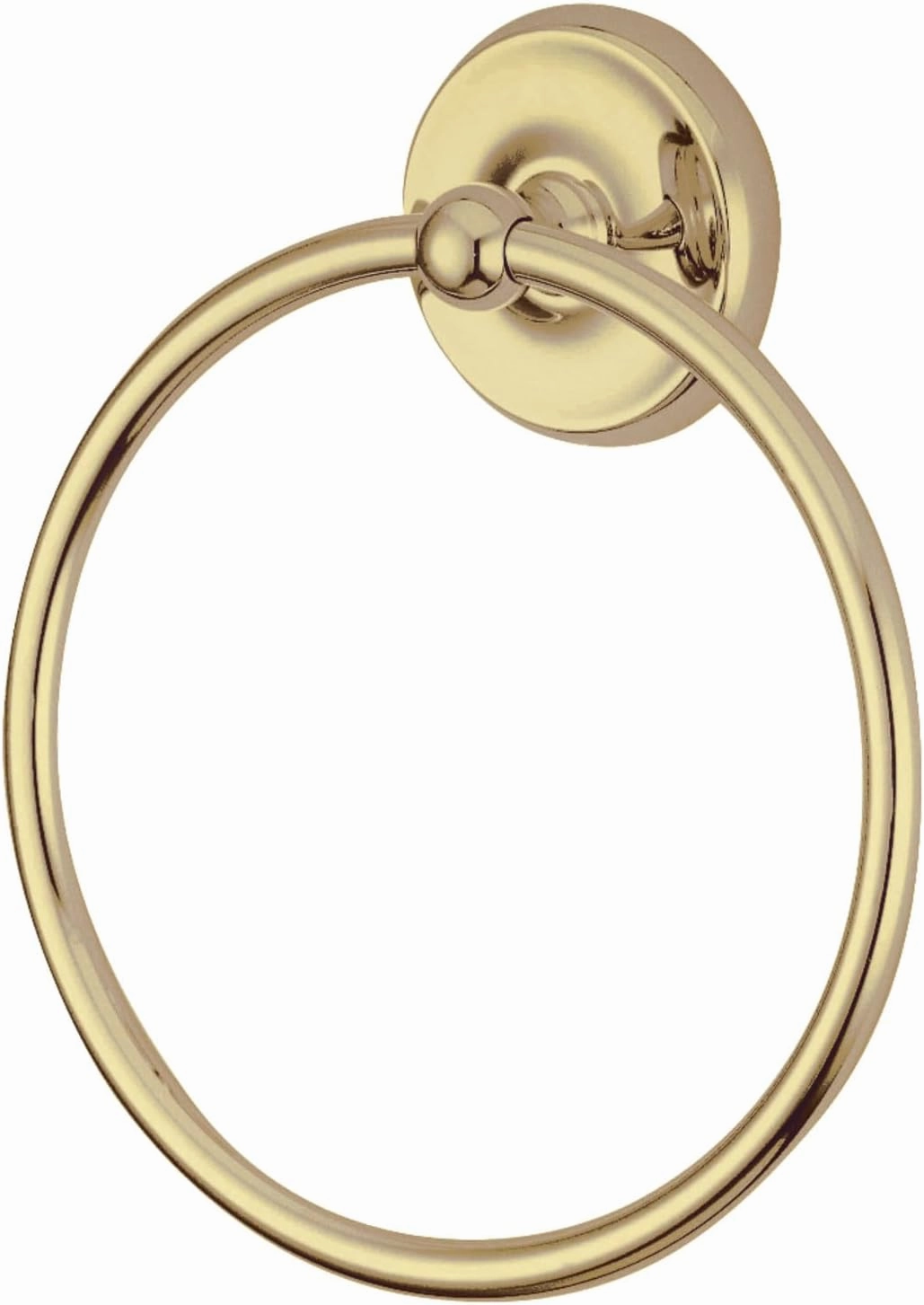 Kingston Brass BA314PB Classic Towel-Ring, Polished Brass,7-3/4" Length