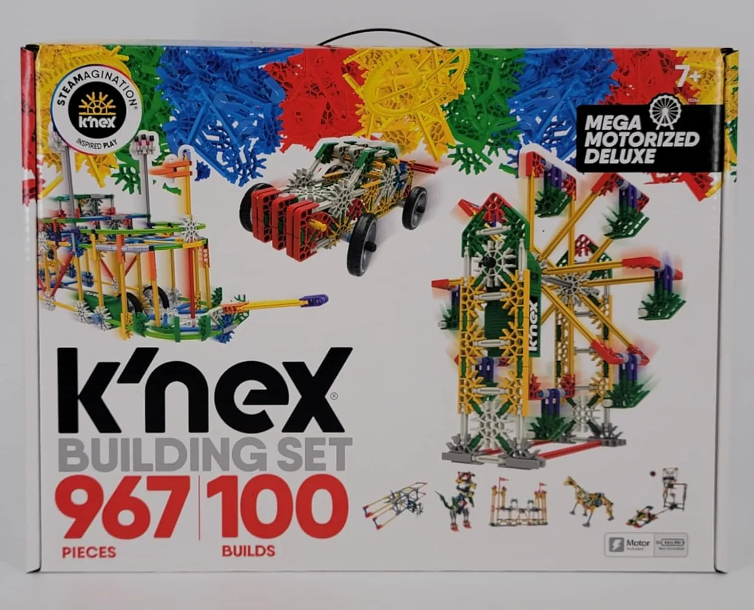 K'NEX Mega Mororized Deluxe Building Set Steamagination (967 Pieces/100 Builds)