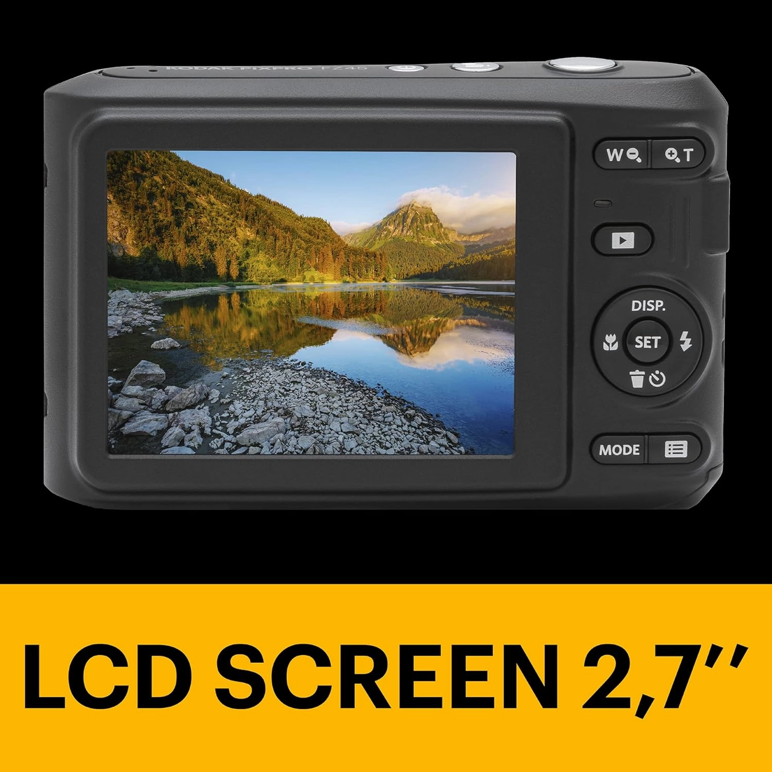 KODAK PIXPRO Friendly Zoom FZ45-WH 16MP Digital Camera with 4X Optical Zoom 27mm Wide Angle and 2.7" LCD Screen (White)