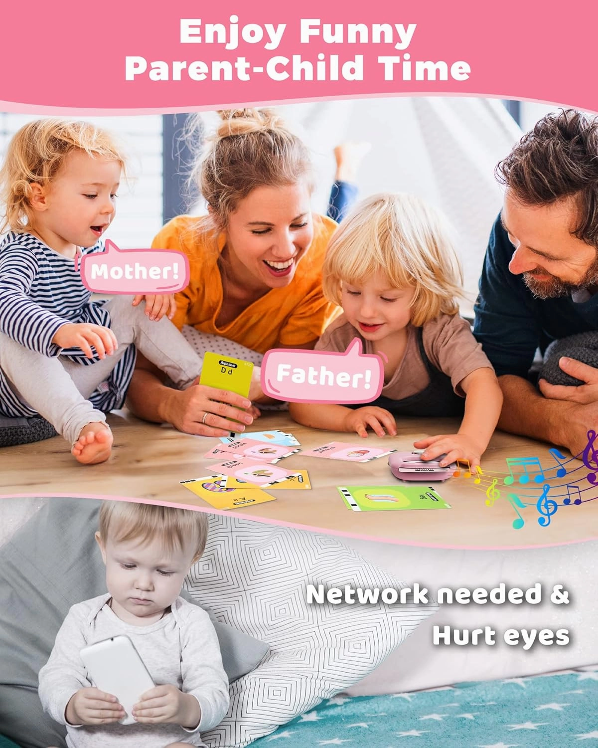 KOKODI Toddler Toys for Girls 2 3 4 5 Year Old, Learning Talking Flash Cards Toys for Autistic Toddlers, Educational Pocket Sensory Gifts for Kids, Autism Toys with 224 Sight Words, Montessori Toys