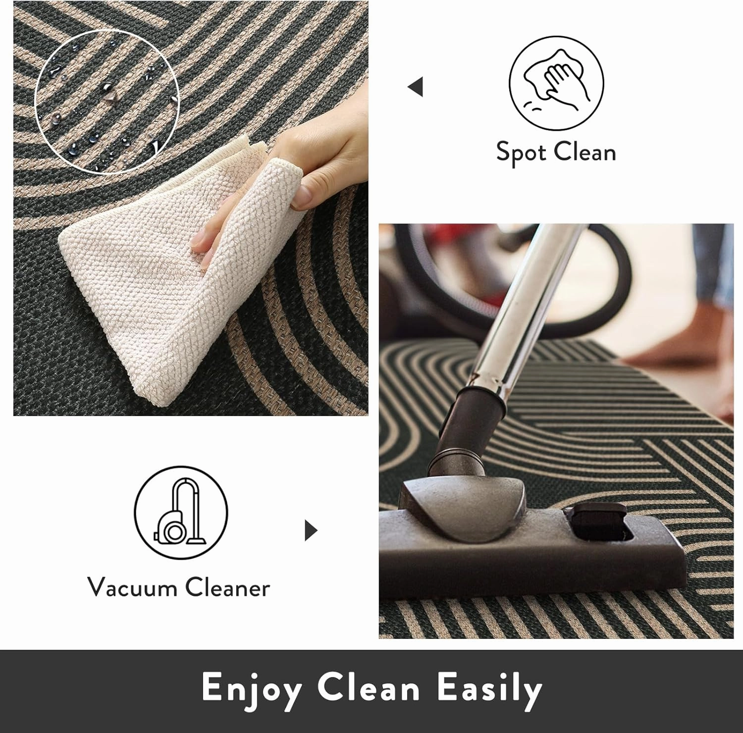 Lahome Modern Geometric Runner Rug, 2x6 Laundry Room Rug Runners for Hallways Non Slip, Washable Outdoor Carpet with Rubber Backing, Farmhouse Non Shedding Kitchen Mats for Floor Entryway