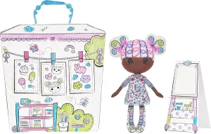 Lalaloopsy™ Color Me™ Doll - Penny Dots 'N' Blots™, 13" Artist Soft Doll   Pet Cheetah, Washable Markers, Removable Fashions, Reusable Playset, Easel & Canvases - Draw, Color, Wash & Repeat