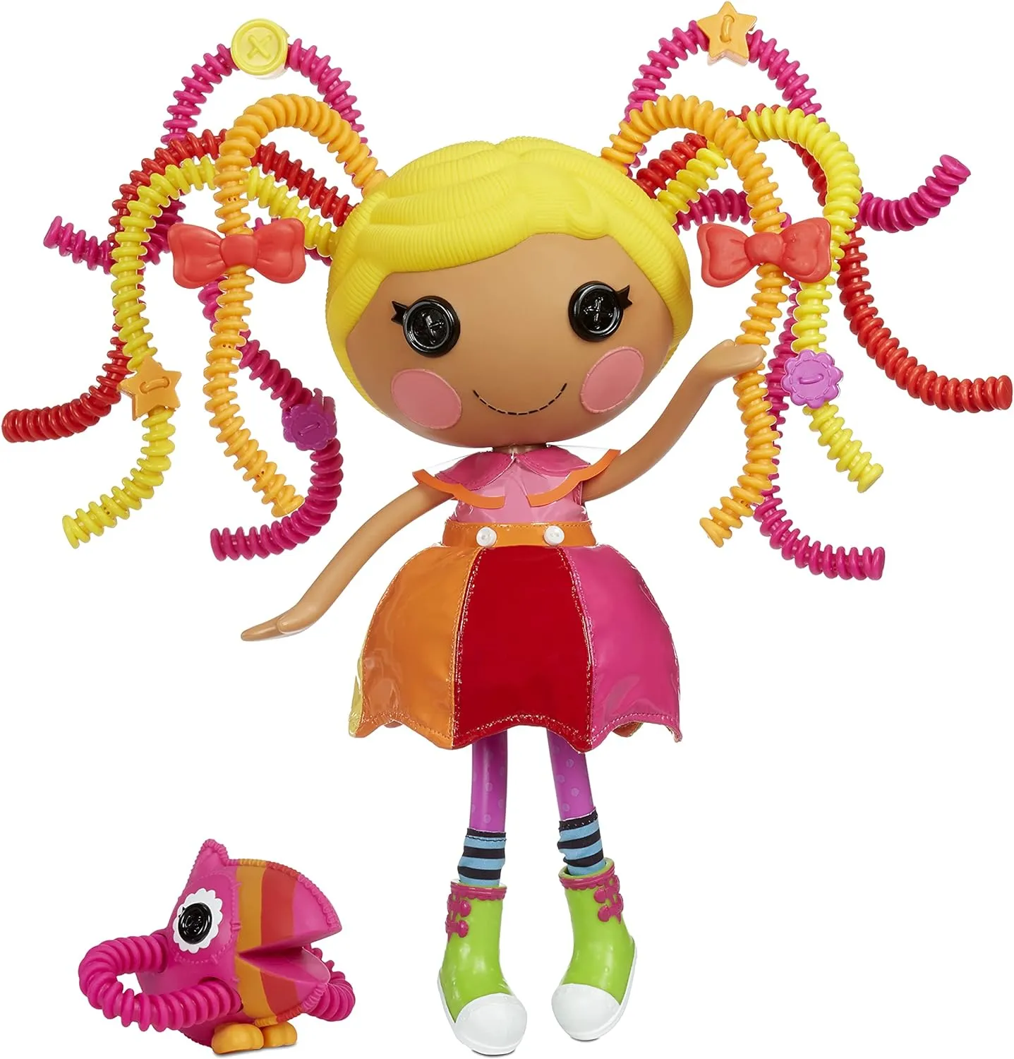 Lalaloopsy Silly Hair Doll- April Sunsplash & Pet Toucan, 13" Rainbow Hair Styling Doll with Multicolor Outfit & 11 Accessories, Reusable Salon Playset- Kids Gifts, Toys for Girls Ages 3 4 5  to 103