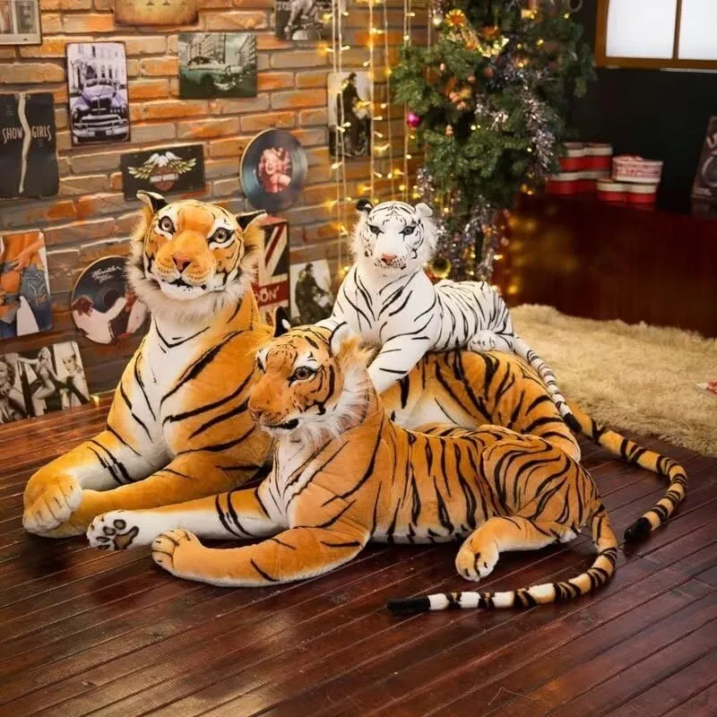 Large White Tiger Stuffed Animal - Plush Toy -Giant White Tiger Stuffed Animal 28 Inches (Excluding Tail)