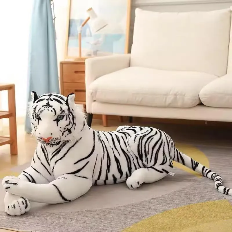 Large White Tiger Stuffed Animal - Plush Toy -Giant White Tiger Stuffed Animal 28 Inches (Excluding Tail)