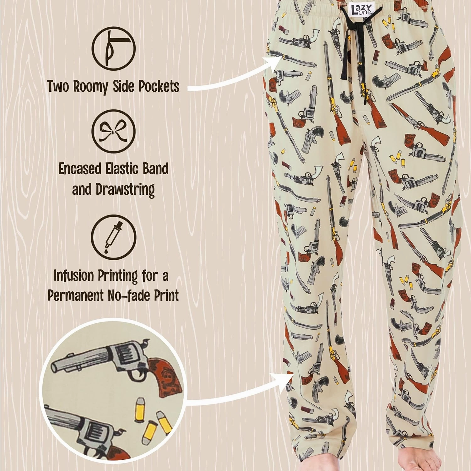 Lazy One Novelty Pajama Pants For Men, Men's Separate Bottoms, Lounge Pants, Funny