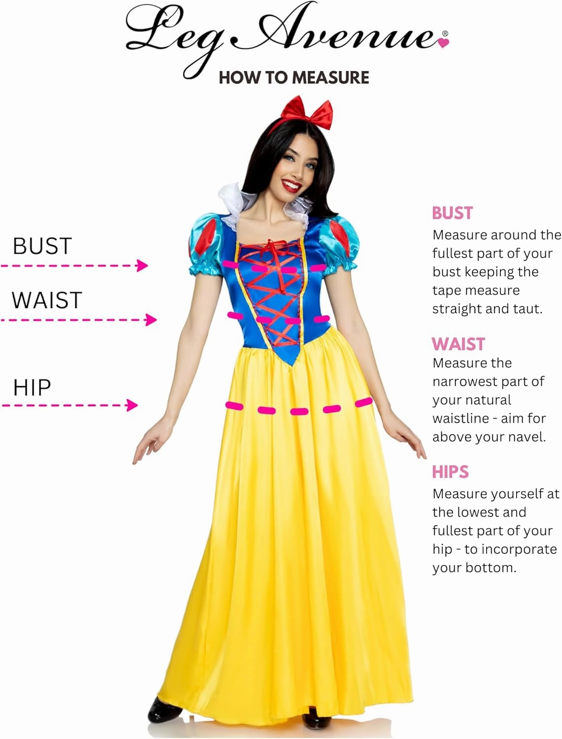 Leg Avenue Womens Classic Snow White Set Family Friend Full Length Princess Dress