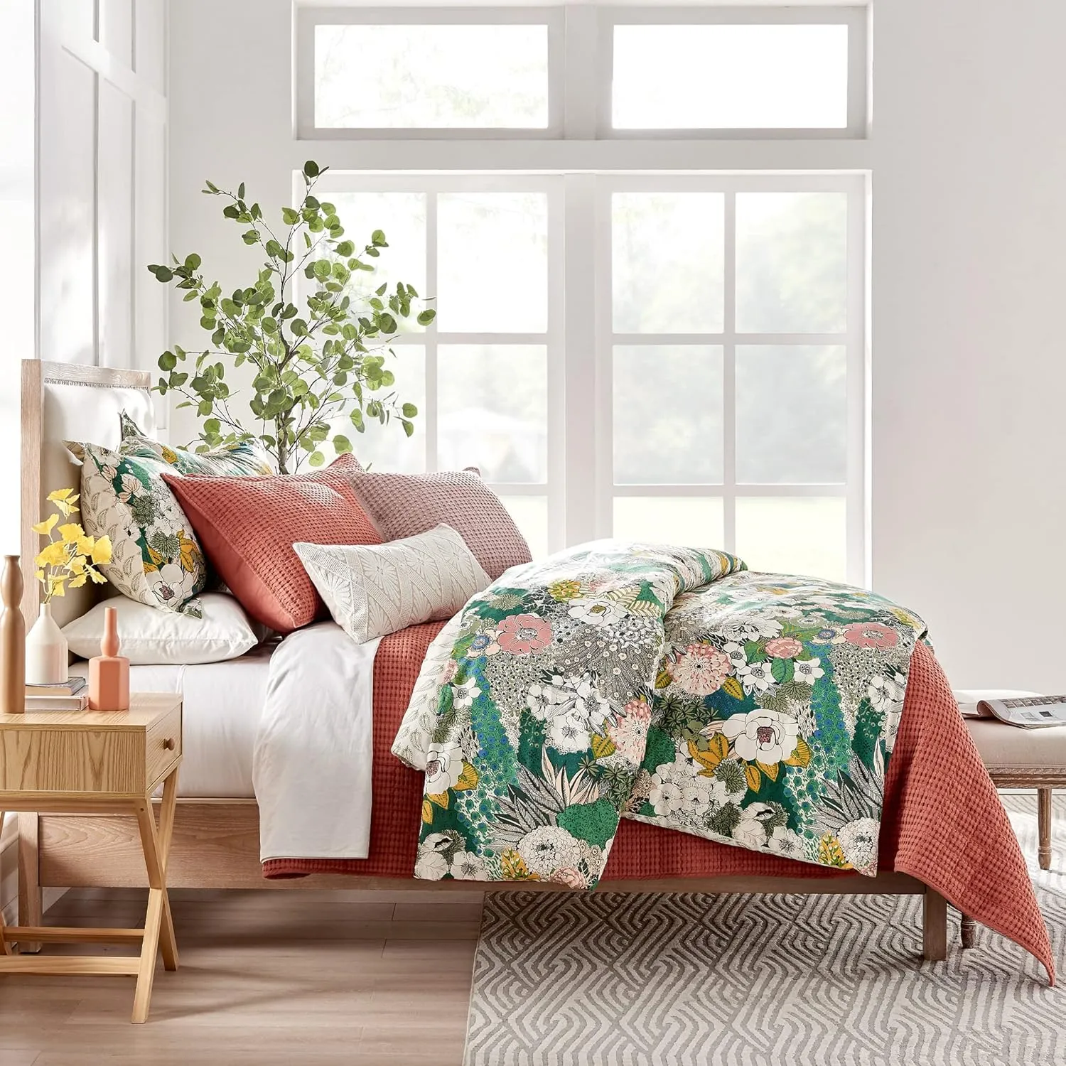 Levtex Home - Mills Waffle - King/Cal King Quilt Set - Adobe Cotton Waffle - Quilt Size (106 x 92in.), Sham Size (36 x 20in.)
