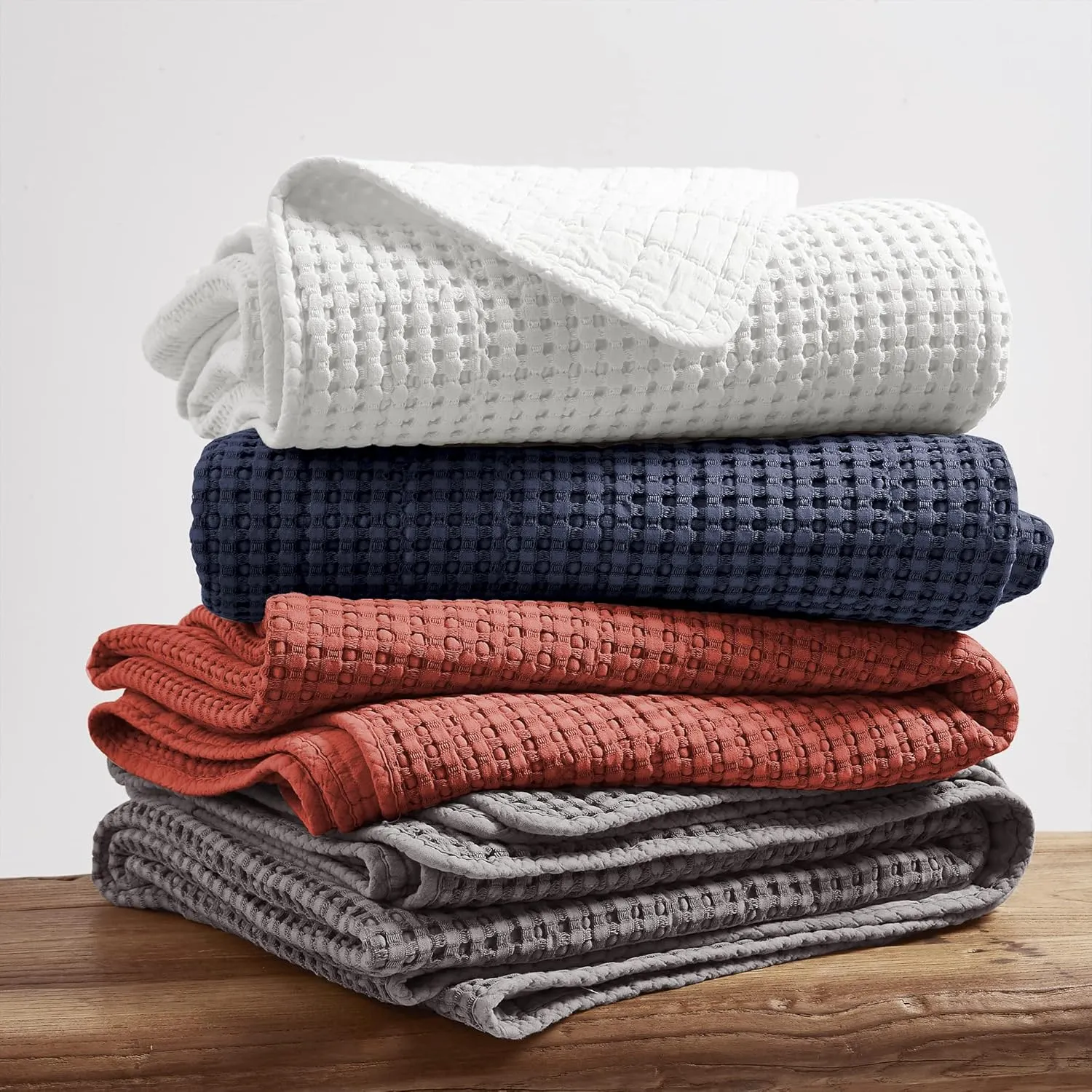 Levtex Home - Mills Waffle - King/Cal King Quilt Set - Adobe Cotton Waffle - Quilt Size (106 x 92in.), Sham Size (36 x 20in.)