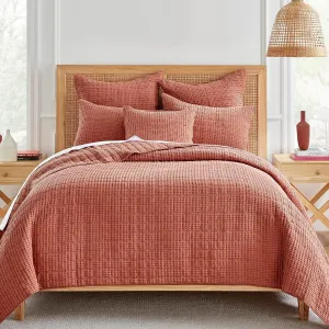 Levtex Home - Mills Waffle - King/Cal King Quilt Set - Adobe Cotton Waffle - Quilt Size (106 x 92in.), Sham Size (36 x 20in.)