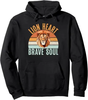Lion Heart Brave Soul Lion Pullover Hoodie