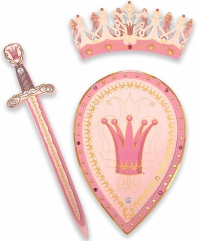 Liontouch - Queen Rosa Toy Sword, Shield & Crown for Girls - Age 3-8 Years | Medieval Set in Durable & Safe Foam for Pretend Play | Safe Weapons & Battle Accessories for Dress Up & Royal Costumes