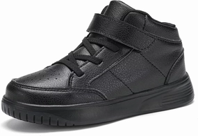 Little Kids Full Black Sneakers Boys Walking Jogging School Sports Girls High Top Lightweight Breathable Running Shoes Size 3.5