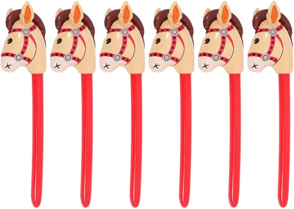 LOGOFUN 6pcs Kids Inflatable Stick Toy Sports Inflatable Toy Kids Cheering Props Inflatable Sticks Prop for Children Playting