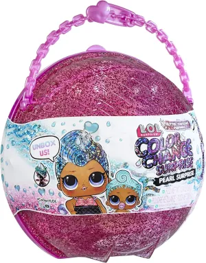 L.O.L. Surprise! Glitter Color Change Pearl (Purple) with 6 Surprises- Exclusive Collectible Doll & Lil Sister in Interactive Playset, Holiday Toy, Great Gift for Kids Ages 4 5 6  Years Old