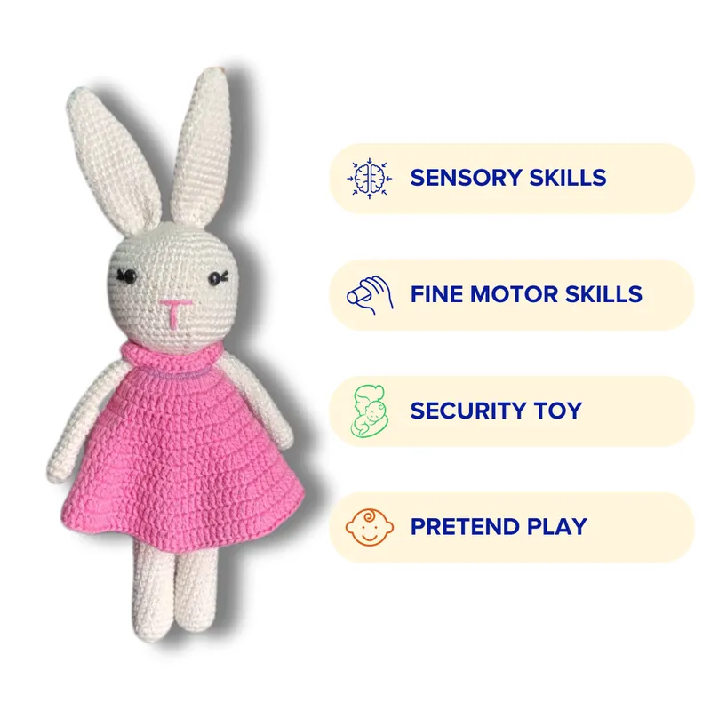 Lola Bunny Crochet Soft Toy (6 Months - 4 Years)