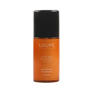 LOUPE | Upgraded Formula | Certified Organic Deodorant Roll-on | 100% Natural & Plant-Based, Unisex, Sensitive Skin | Scented with Organic Essential Oils | Clary Sage, Eucalyptus, Vetiver