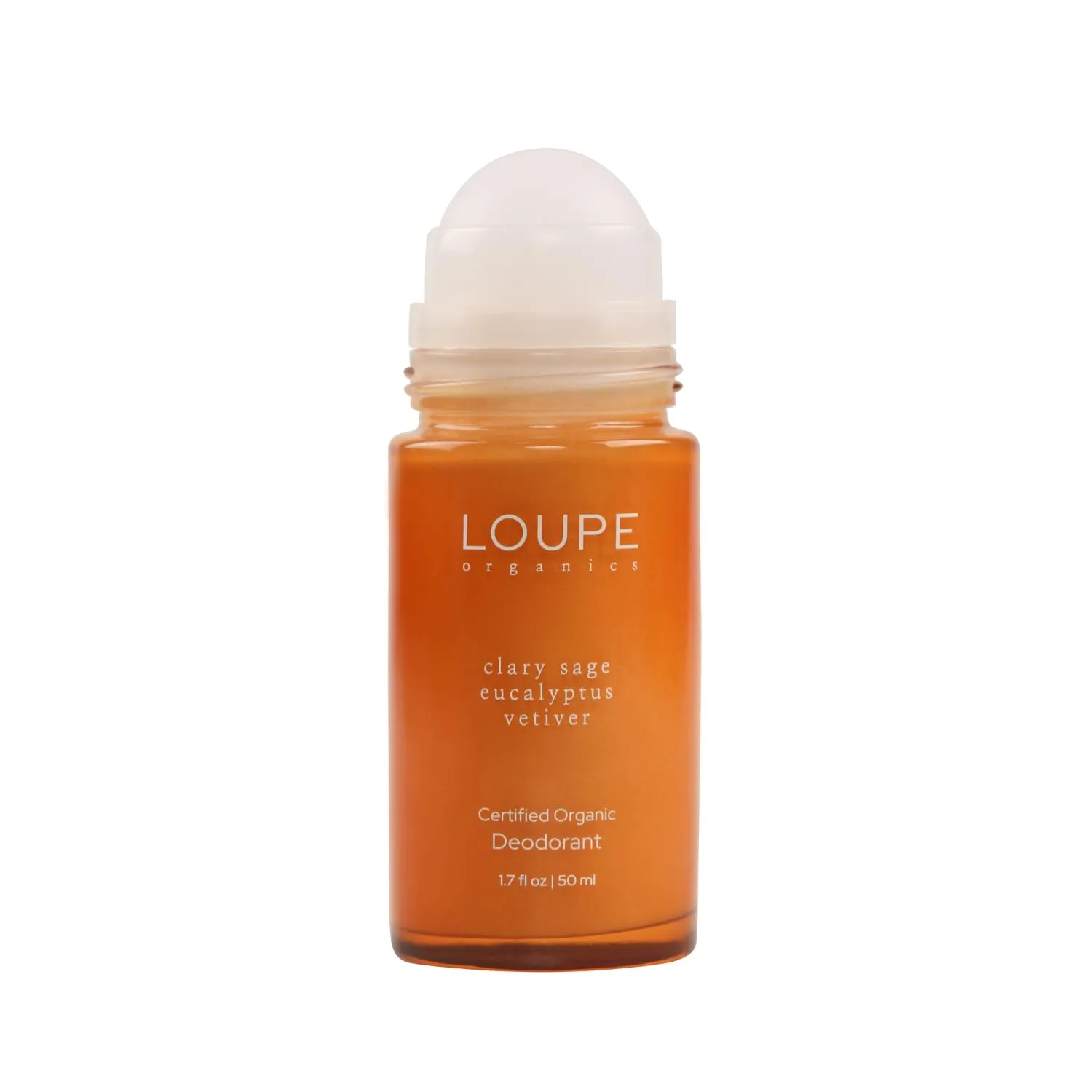 LOUPE | Upgraded Formula | Certified Organic Deodorant Roll-on | 100% Natural & Plant-Based, Unisex, Sensitive Skin | Scented with Organic Essential Oils | Clary Sage, Eucalyptus, Vetiver