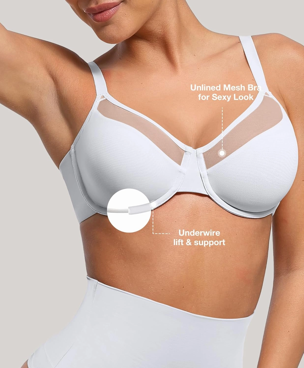 Lover-Beauty Minimizer Bras for Women Full Coverage Unlined Underwire Bras Plus Size Lifting Bra for Heavy Breast