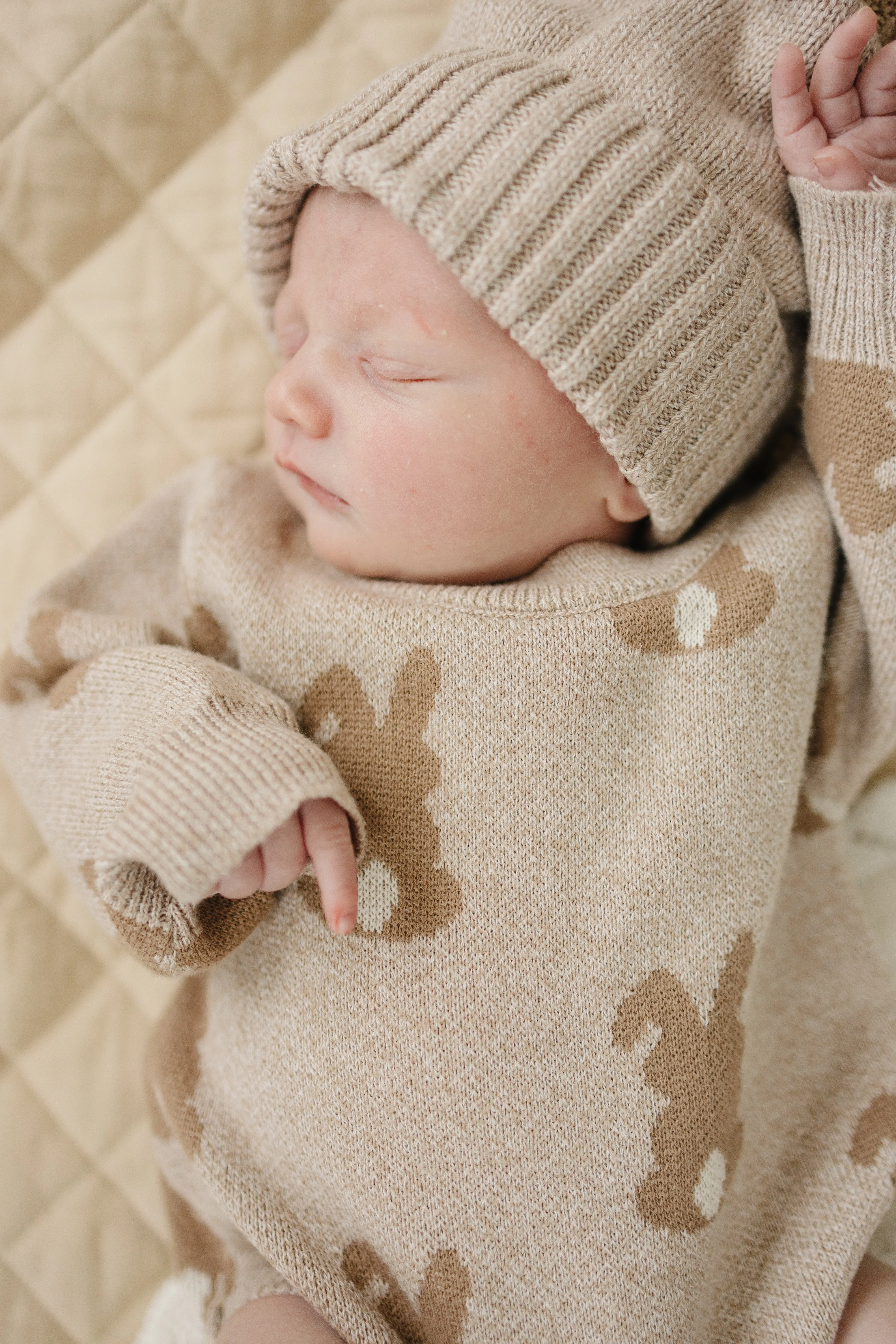 Luna   Luca Bunny Jacquard Romper