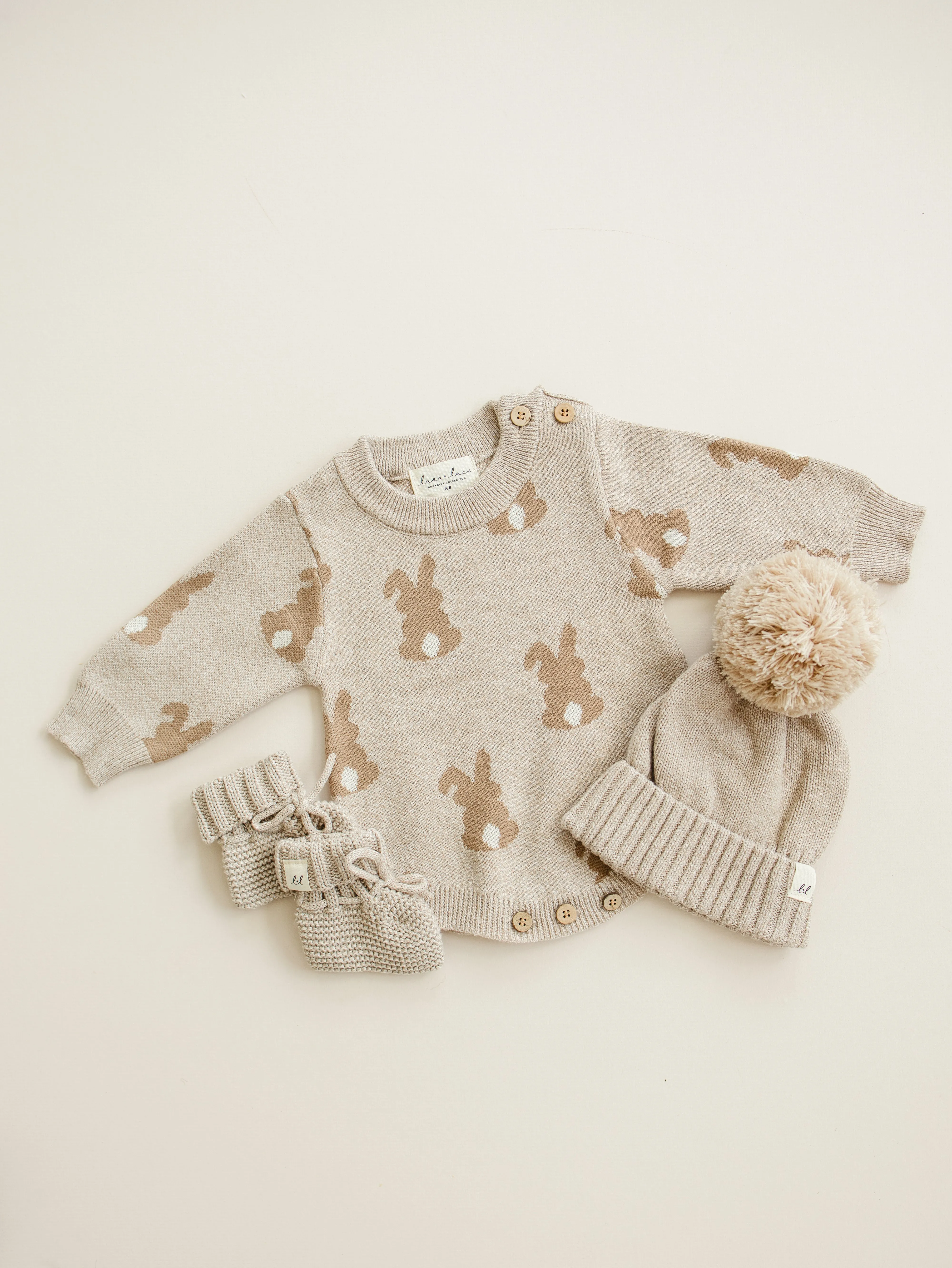 Luna   Luca Bunny Jacquard Romper